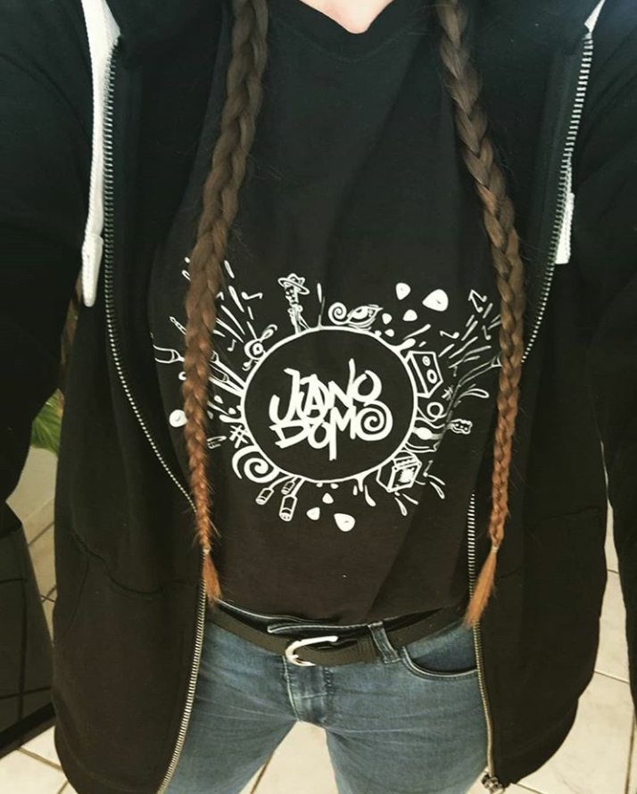 Jano Domo Fan, with "Jano Domo" Shirt, Illustration by Hans From Space